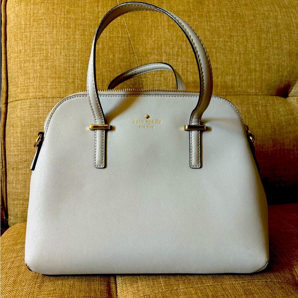 Kate Spade handbag. Light gray.